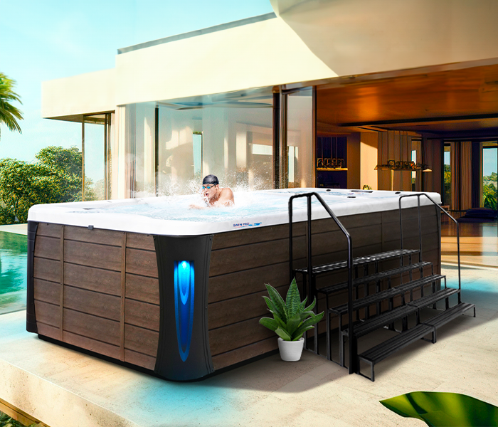 Calspas hot tub being used in a family setting - St Petersburg